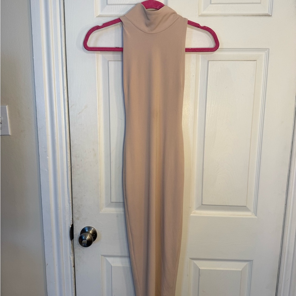 NWOT Nookie Sweet Sensation Midi Bodycon Pencil Stretchy Dress In Blush, $195